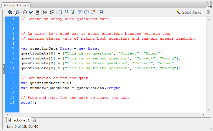 Actionscript example