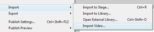 File > Import options